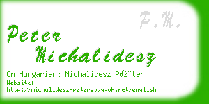 peter michalidesz business card